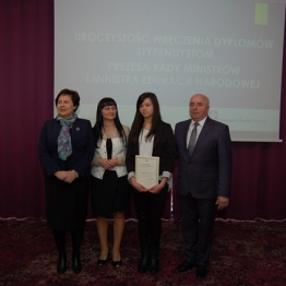 Wręczenie stypendium Prezesa Rady Ministrów