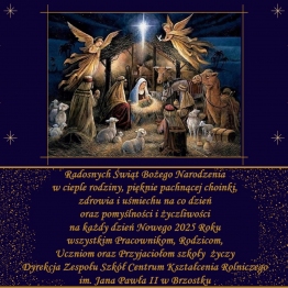 ŻYCZENIA Z OKAZJI ŚWIĄT BOŻEGO NARODZENIA