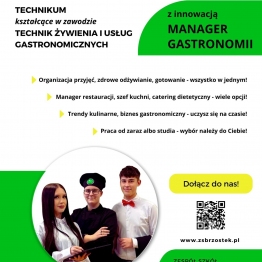 Nowość! Innowacja pedagogiczna Manager Gastronomii
