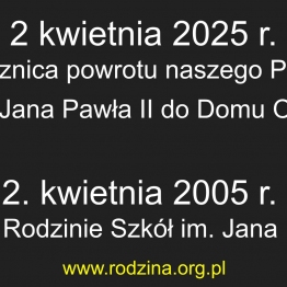 20. Rocznica śmierci Patrona Szkoły Jana Pawła II